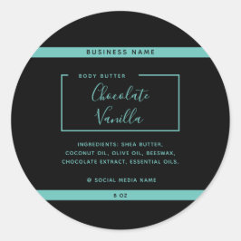 ミニマルなモダン タイポグラフィー ブラック  プロダクト ラベル