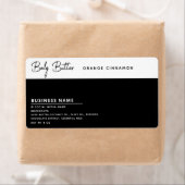 ミニマルなモダン タイポグラフィー 白 黒 ラベル (インサイチュ)