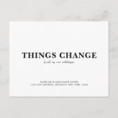 ミニマルなモノの移動 案内ポストカード (正面)