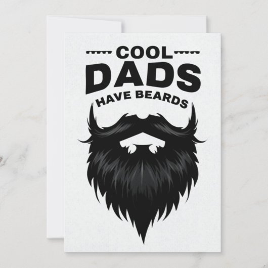 ミニマルなモノクロの父の日カード 招待状 (正面)