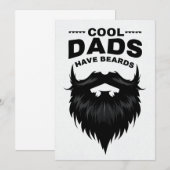 ミニマルなモノクロの父の日カード 招待状 (正面/裏面)