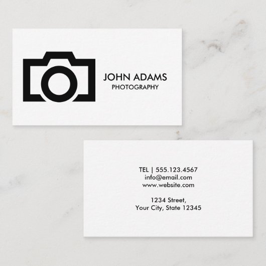 ミニマルなモノクロ写真 名刺 (正面/裏面)