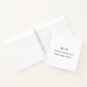 ミニマルなモノグラムまたはロゴの追加ビジネススクエア ノートブック (内部)