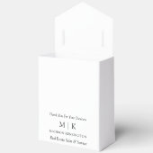 ミニマルなモノグラムまたはロゴの追加ビジネスリボン フェイバーボックス (見開き)