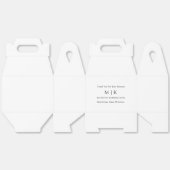 ミニマルなモノグラムまたはロゴの追加ビジネス切り妻 フェイバーボックス (見開き)