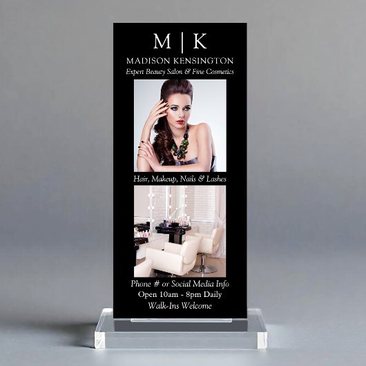 ミニマルなモノグラムまたはロゴの追加ビジネス2の写真 ラックカード