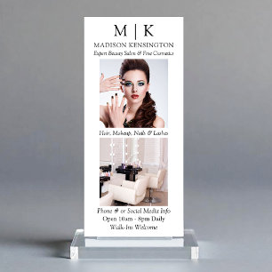 ミニマルなモノグラムまたはロゴの追加ビジネス2の写真 ラックカード