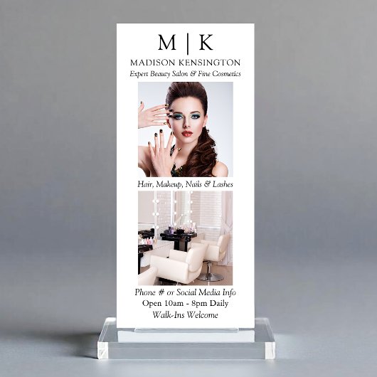 ミニマルなモノグラムまたはロゴの追加ビジネス2の写真 ラックカード