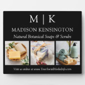 ミニマルなモノグラムまたはロゴの追加ビジネス3写真 フォトプラーク (正面)