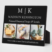 ミニマルなモノグラムまたはロゴの追加ビジネス3写真 フォトプラーク (側面)