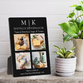 ミニマルなモノグラムまたはロゴの追加ビジネス4写真 フォトプラーク