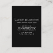 ミニマルなモノグラムまたはロゴの追加ビジネス4写真 名刺 (裏面)