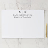 ミニマルなモノグラムまたはロゴの追加ビジネス ペーパーパッド (インサイチュ)