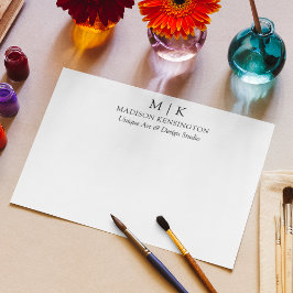 ミニマルなモノグラムまたはロゴの追加ビジネス ペーパーパッド