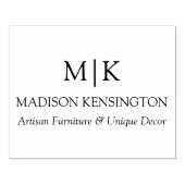 ミニマルなモノグラムまたはロゴの追加ビジネス ラバースタンプ (インプリント)