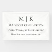 ミニマルなモノグラムまたはロゴの追加ビジネス 横断幕 (横)