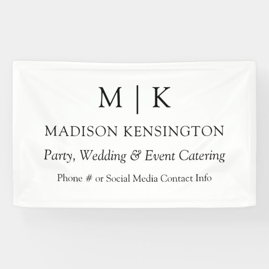 ミニマルなモノグラムまたはロゴの追加ビジネス 横断幕 (横)