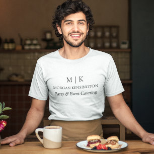 ミニマルなモノグラムまたはロゴの追加ビジネスWht Tシャツ