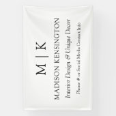 ミニマルなモノグラムまたはロゴを追加アウトドアビジネス 横断幕 (縦)