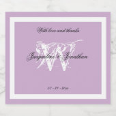 ミニマルなモノグラムシックなスクリプエレガントトマウ スパークリングワインラベル (シングルラベル)