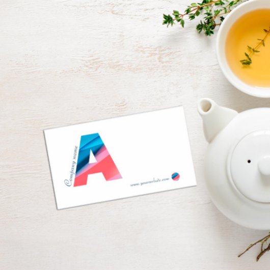 ミニマルなモノグラムタイポグラフィ名刺 名刺