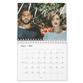 ミニマルなモノグラムピンクベージュ新着写真 カレンダー (3月 2027)