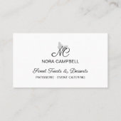 ミニマルなモノグラムブラックソーシャルメディアのアイコン 名刺 (裏面)