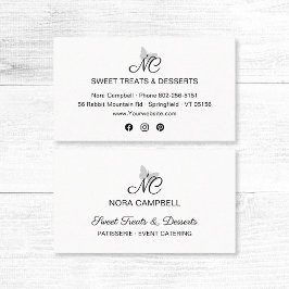 ミニマルなモノグラムブラックソーシャルメディアのアイコン 名刺