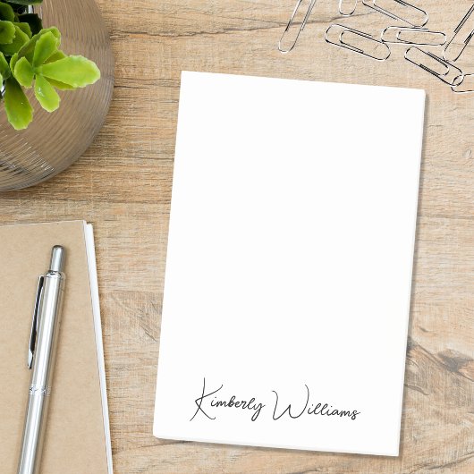 ミニマルなモノグラムモダン署名スクリプト ポストイット