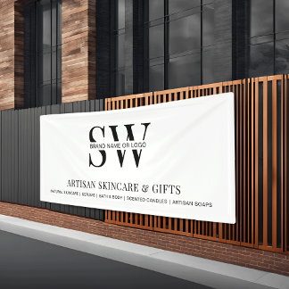 ミニマルなモノグラム事業のプロモーション背景 横断幕