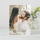 ミニマルなモノグラム写真 |黒 セーブザデート (スタンド正面)