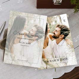 ミニマルなモノグラム写真 |黒 セーブザデート