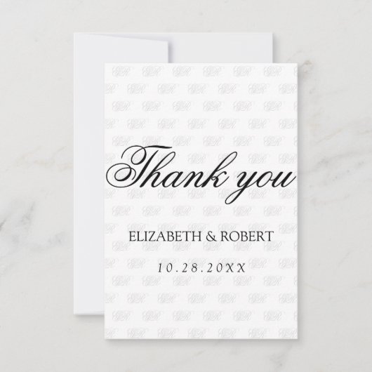 ミニマルなモノグラム模様 サンキューカード (正面)