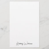 ミニマルなモノグラム署名スクリプパーソナライズされたト 便箋 (正面)