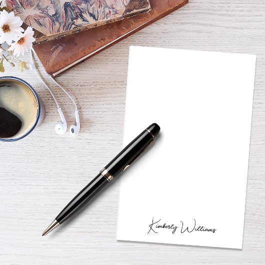 ミニマルなモノグラム署名スクリプパーソナライズされたト 便箋