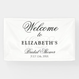 ミニマルなモノグラム ウェルカム ブライダルシャワー 横断幕
