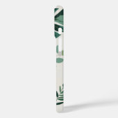 ミニマルなモンステラと緑のパターンモダン- Case-Mate iPhoneケース (裏面 / 左)