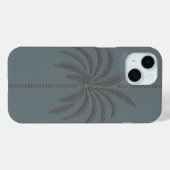 ミニマルなヤシの木柄　ブルーグレー　トロピカル Case-Mate iPhoneケース (裏面 (横))