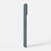 ミニマルなヤシの木柄 ブルーグレー トロピカル iPhone 15ケース (右側面)