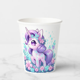 ミニマルなユニコーン赤ちゃんシャワー 紙コップ