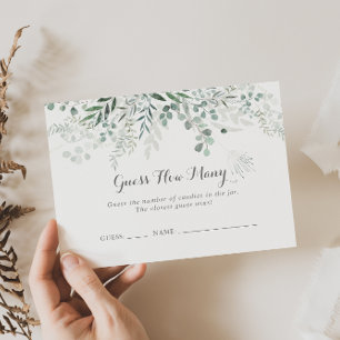 ミニマルなユーカリはゲームカードの数を推測 名刺