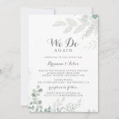 ミニマルなユーカリ我々は再び再生を誓う 招待状 (正面)