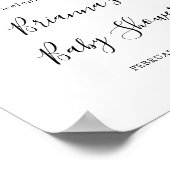 ミニマルなユーカリ赤ちゃんシャワー歓迎ポスター ポスター (角)