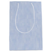 ミニマルなライトブルーのパターン ミディアムペーパーバッグ (正面)