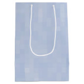 ミニマルなライトブルーのパターン ミディアムペーパーバッグ (裏面)