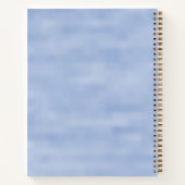 ミニマルなライトブルーの白い空の抽象芸術パターン ノートブック (裏面)