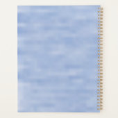 ミニマルなライトブルーの白い空の抽象芸術パターン プランナー手帳 (裏面)