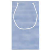 ミニマルなライトブルーの空の抽象芸術パターンかわいい スモールペーパーバッグ (裏面)