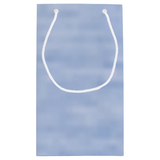 ミニマルなライトブルーの空の抽象芸術パターンかわいい スモールペーパーバッグ (裏面)