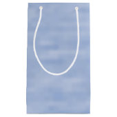 ミニマルなライトブルーの空の抽象芸術パターンかわいい スモールペーパーバッグ (正面)